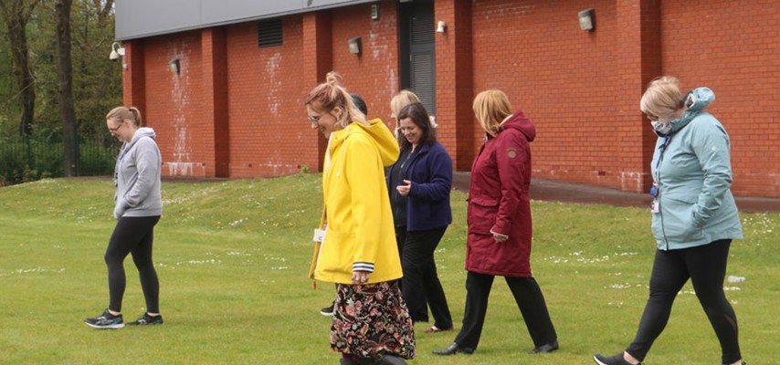 Bury College staff on a "Mental Health" walk