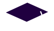 Icon of graduation cap in purple