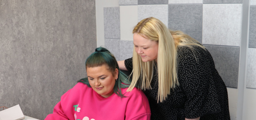 Megan Donaghy with her line manager Emma Bates