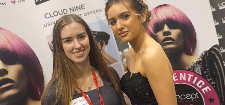 Bury College Hairdressing apprentices at a national competition