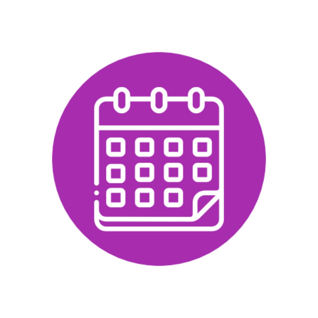 events icon with calendar
