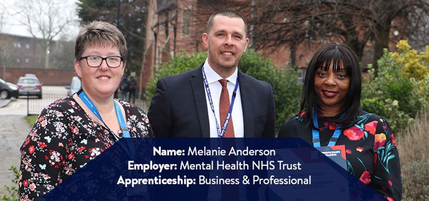 A Bury College apprenticeship stood outside